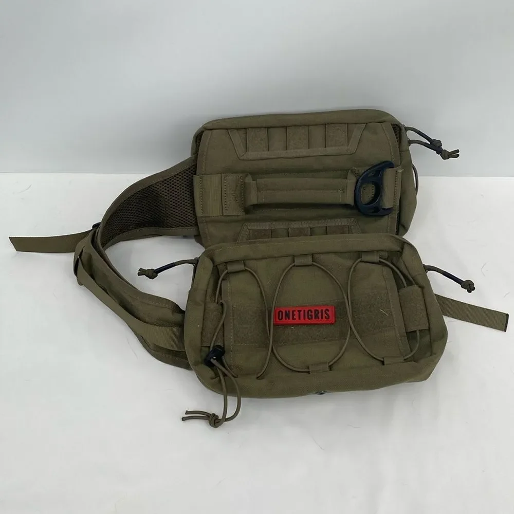 OneTigris Dog Backpack for Hiking Nylon Dog Harness Backpack with Side Pockets